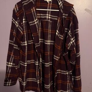 Maurice’s hooded large plaid